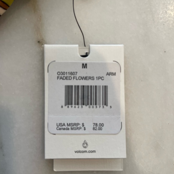 Volcom halter backless one piece swimsuit- faded flowers - Picture 2 of 6